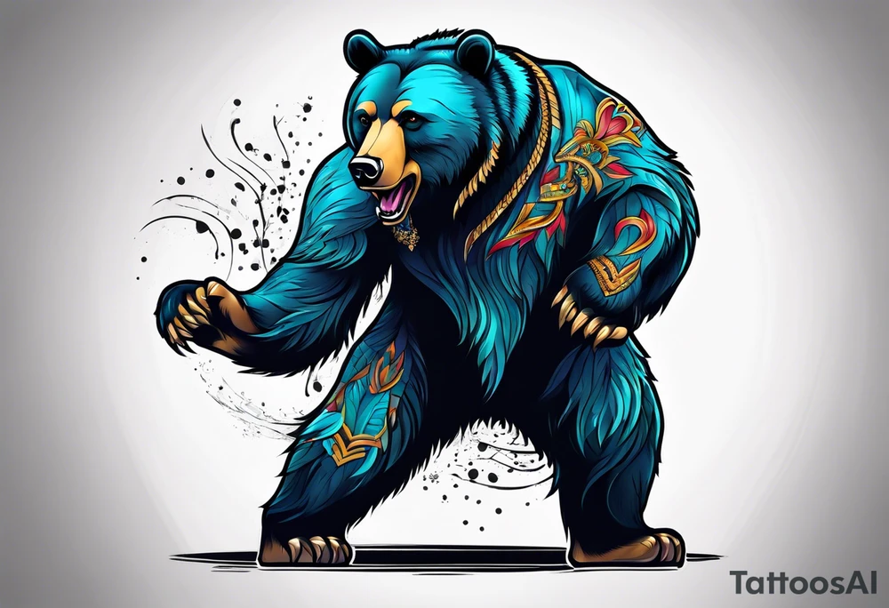Dancing bear tattoo idea