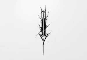 one  arrow  that look down tattoo idea