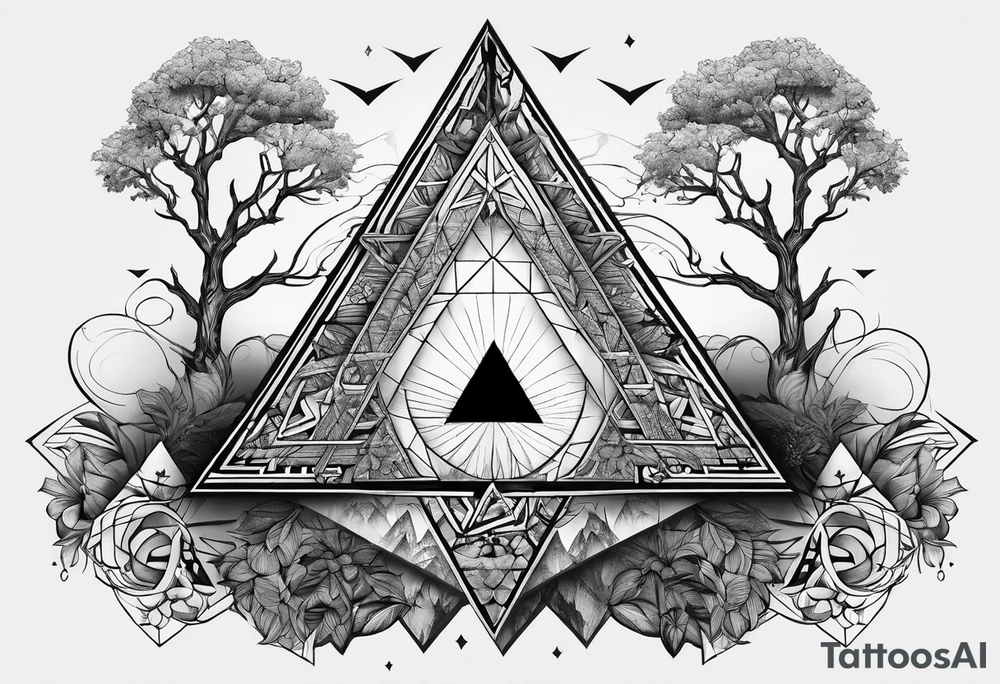 yggdrasil
3 line triangles behind tattoo idea