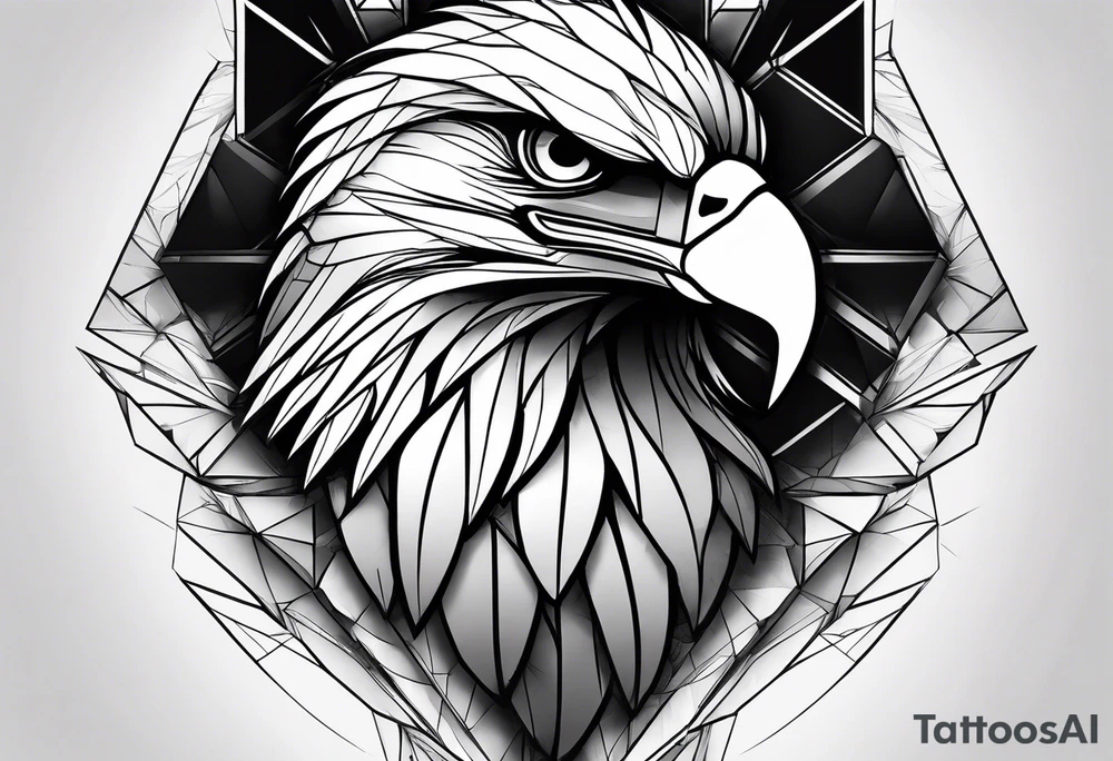 eagle, geometric, subtle, men, forearm tattoo idea
