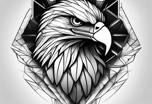 eagle, geometric, subtle, men, forearm tattoo idea