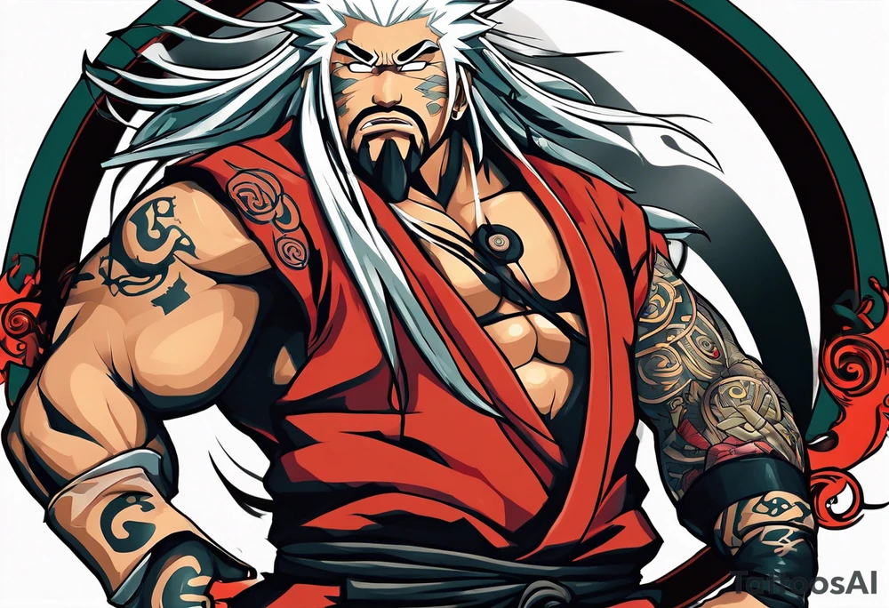 Sage mode jiraiya from the anime naruto tattoo idea