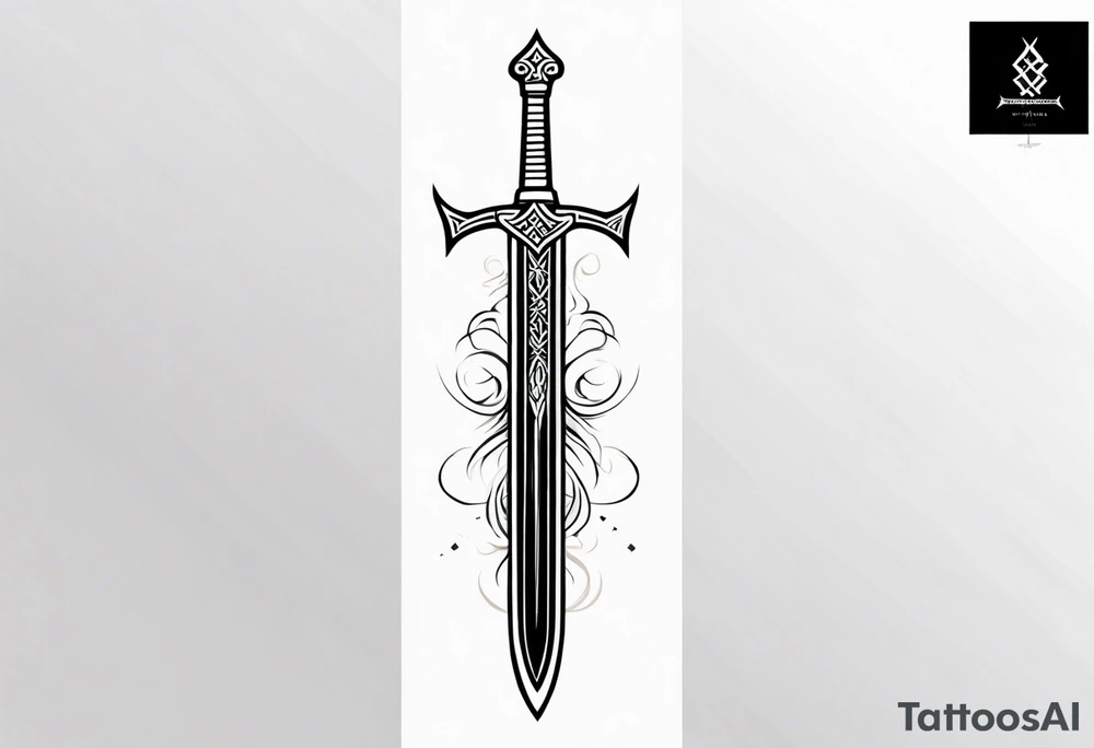 Viking sword Valhalla tattoo idea