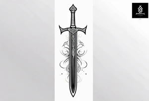 Viking sword Valhalla tattoo idea