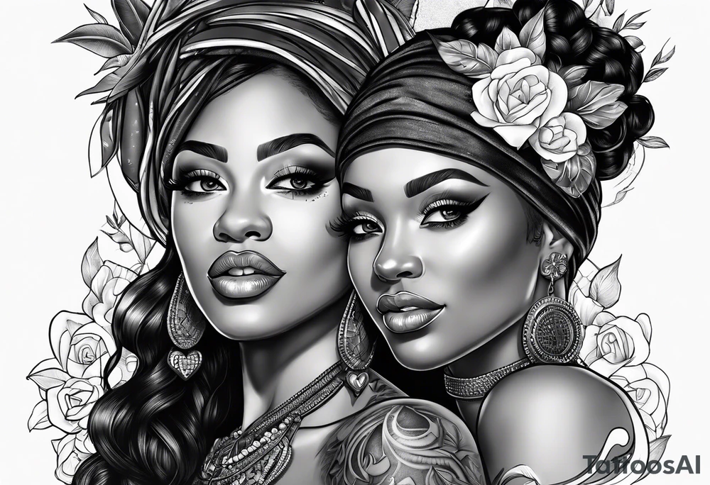 black lesbians and music tattoo idea