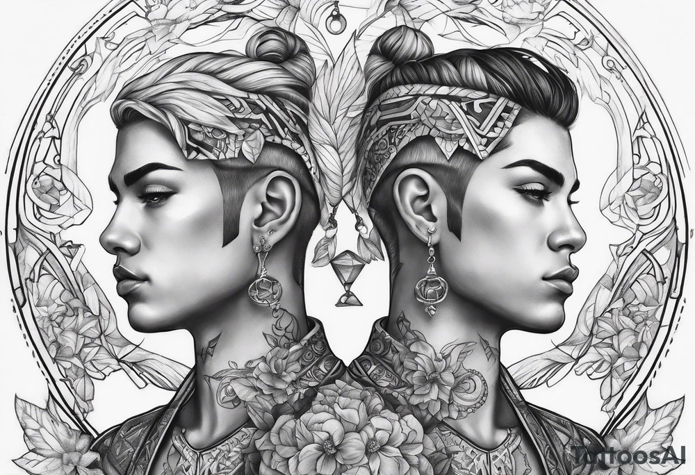 Twin Gemini son tattoo tattoo idea