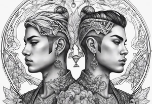 Twin Gemini son tattoo tattoo idea