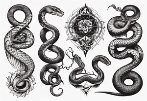Gothic snake tattoo idea