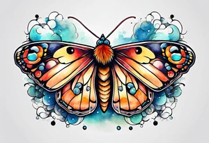 Bubbles moth tattoo idea