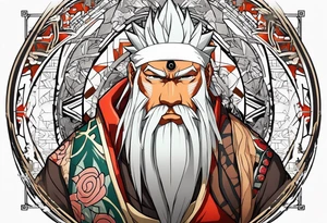 Jiraiya in Sage mode from the anime naruto tattoo idea