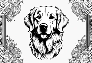 golden retriever tattoo idea
