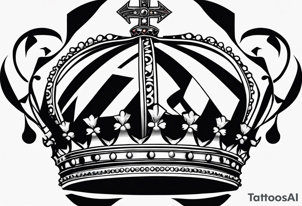Crown composed of the numbers 23, 21, and 27. tattoo idea