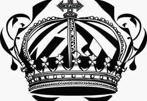 Crown composed of the numbers 23, 21, and 27. tattoo idea