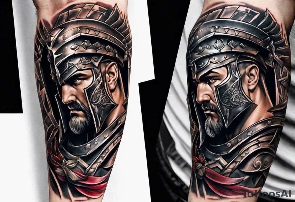 Gladiator forearm tattoo idea