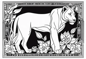 lioness tattoo idea