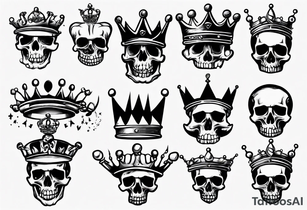 crown no skull tattoo idea