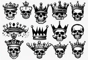 crown no skull tattoo idea