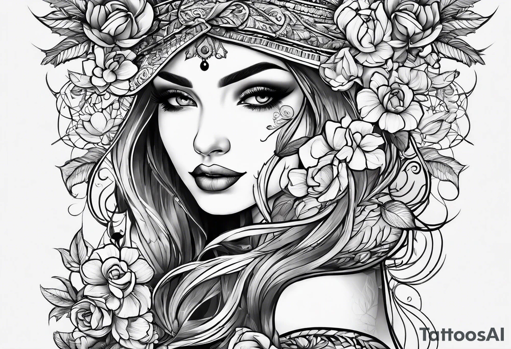 a nose that is blue tattoo idea