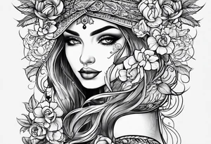 a nose that is blue tattoo idea