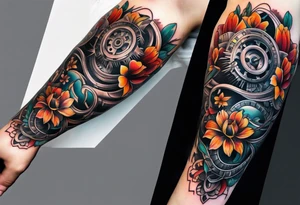 mechanical arm tattoo idea