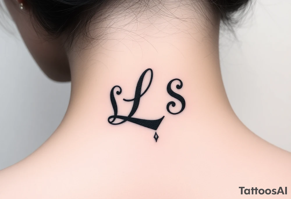 Nail claw marks beside the initials lrs tattoo idea