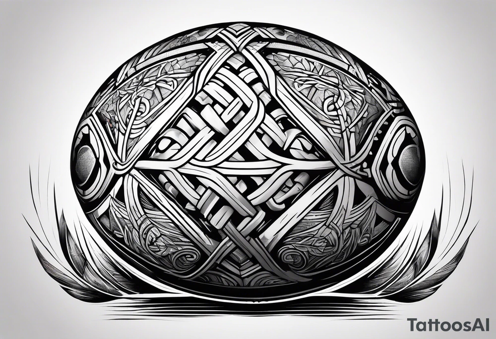 Rugby ball viking tattoo idea
