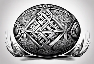 Rugby ball viking tattoo idea
