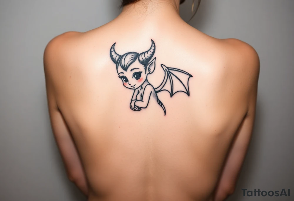 Sexy devil tattoo idea