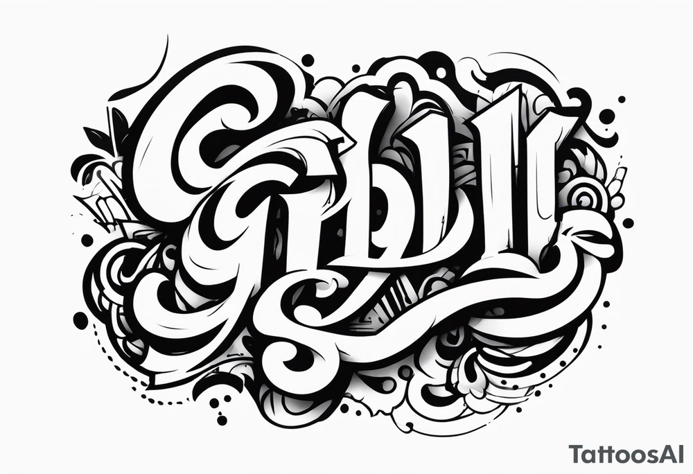 graffit GNBLU tattoo idea