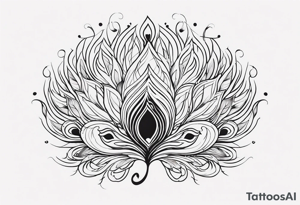 Ornate Peacock Feather tattoo idea