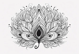 Ornate Peacock Feather tattoo idea