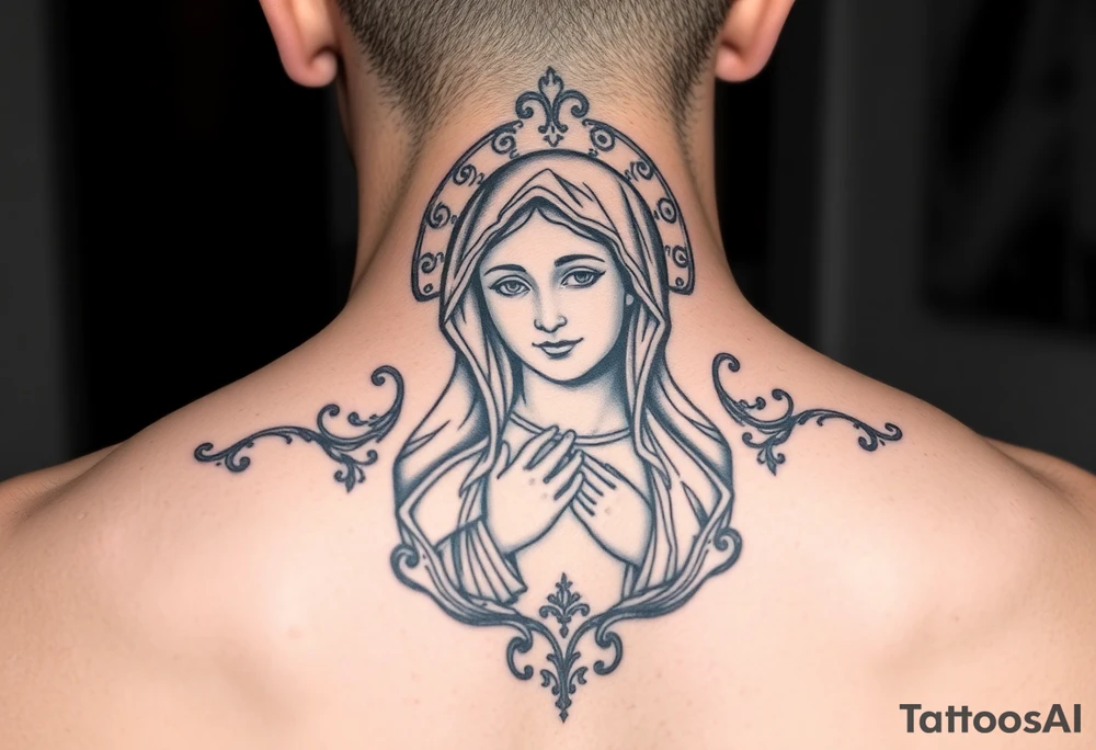 Russian orthodox tattoo icon Madonna of kazan tattoo idea