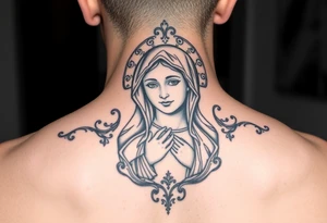 Russian orthodox tattoo icon Madonna of kazan tattoo idea