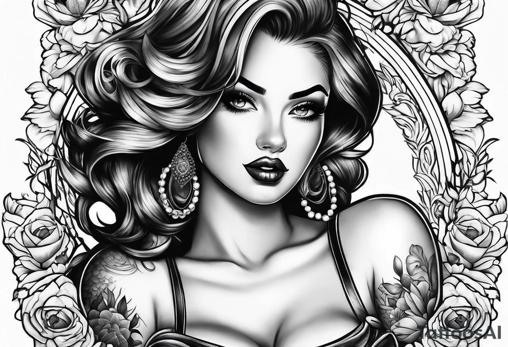Pinup girl tattoo idea