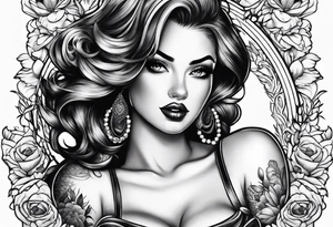 Pinup girl tattoo idea