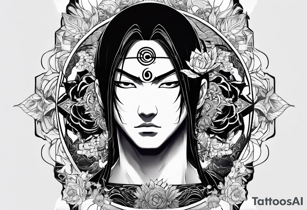 Itachi Uchia powering up tattoo idea
