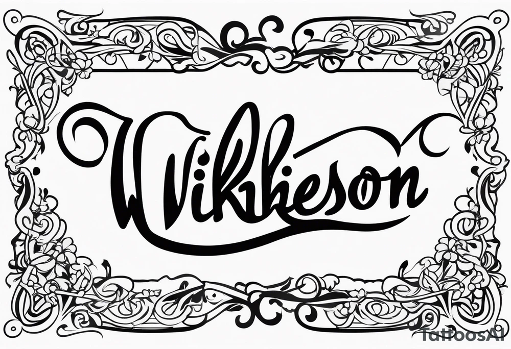 wilkienson cursive tattoo idea
