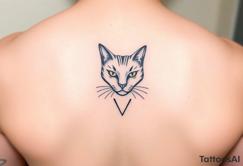 black cat tattoo idea