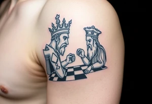 Chess vs life with Marcus Aurelius tattoo idea