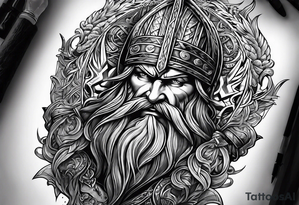 Valhalla viking  gods tattoo idea