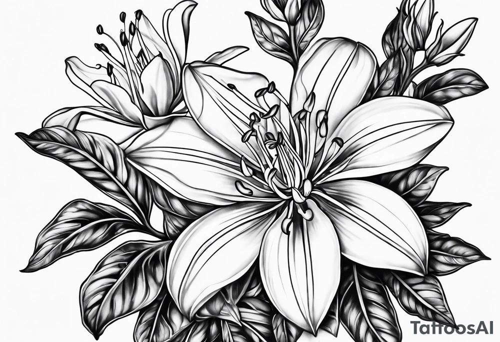 Honeysuckle tattoo idea