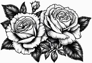 Carnation,rose bouquet tattoo idea