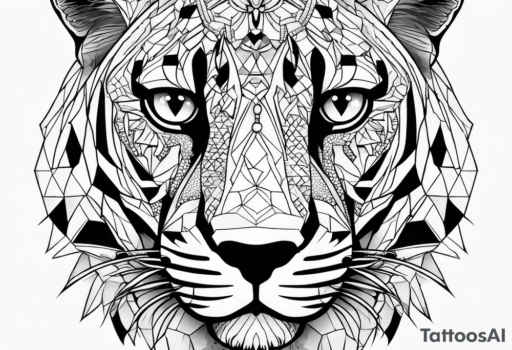 Jaguar head tattoo idea