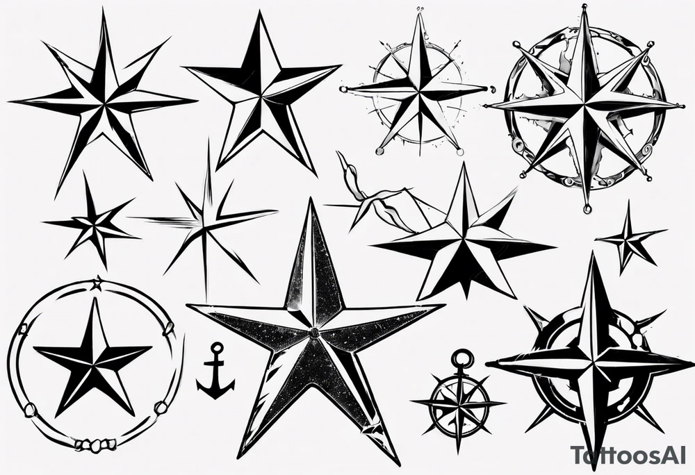 nautical star tattoo idea