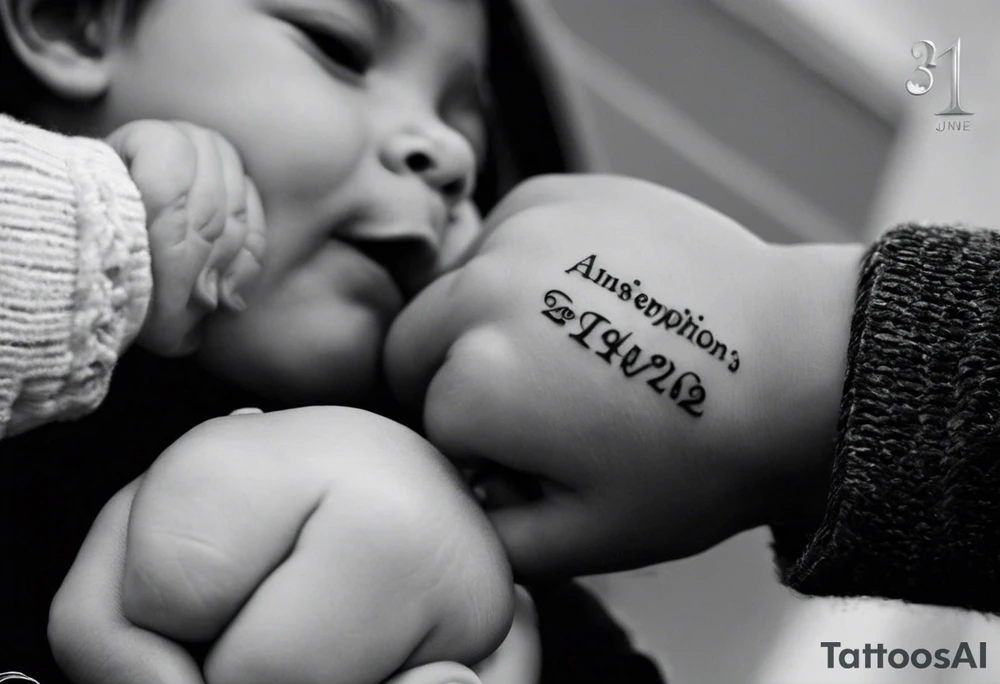 Black and white, incorpurating roman numberals for june, 12,2012. This is my son and mine's adoption day, our "forever and ever day" Likely placement will be forearm and or wrist for me, and he might do forearm are shoulder tattoo idea