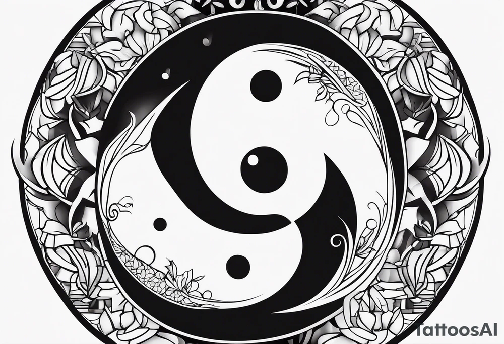 yin and yang tattoo idea