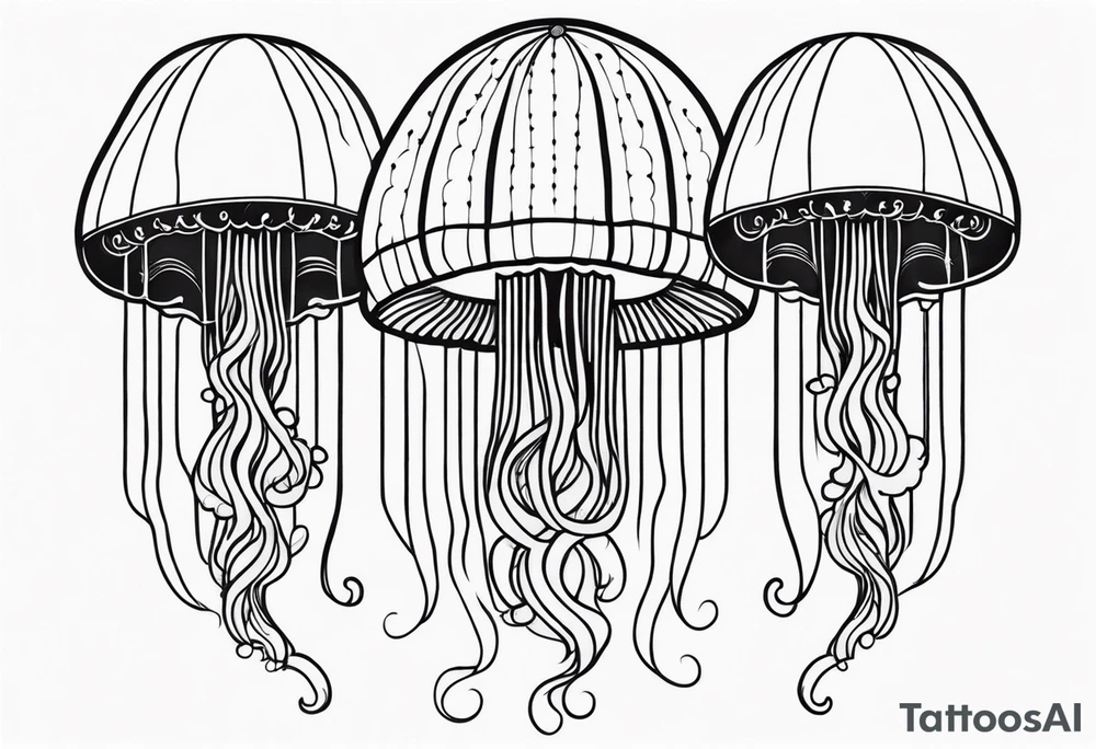 traditional style jellyfish tattoo idea