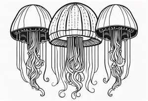 traditional style jellyfish tattoo idea