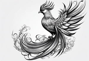 phoenix with extra long tail feathers
long neck tattoo idea