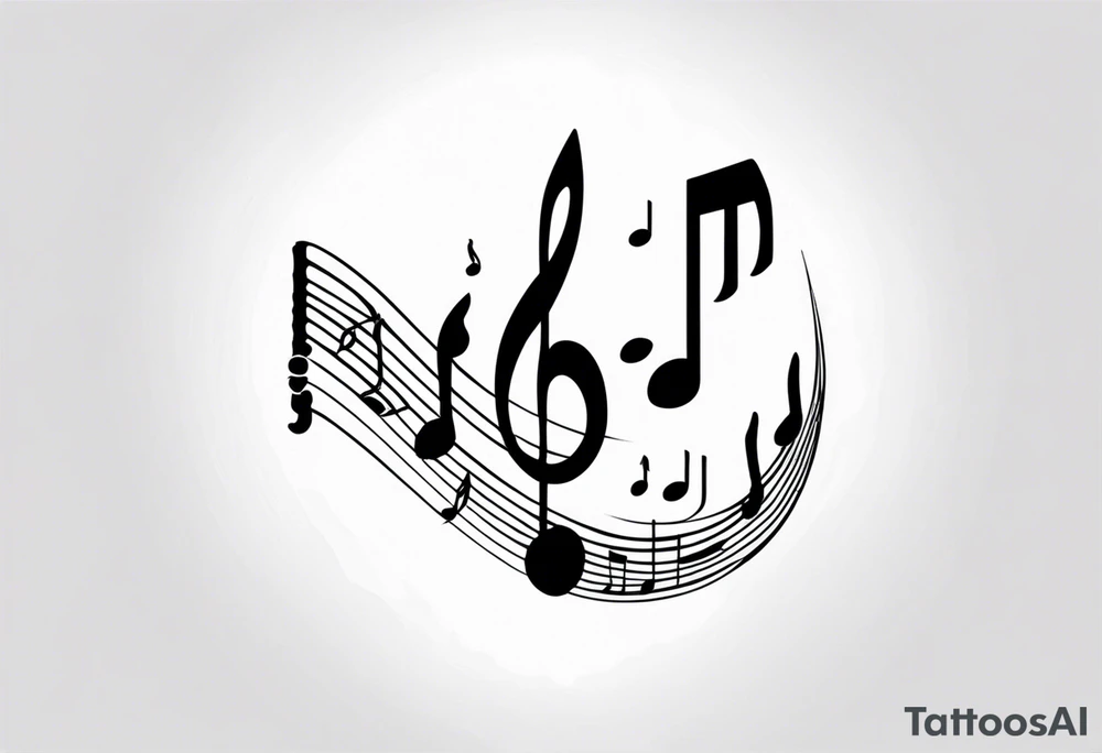 music note tattoo idea